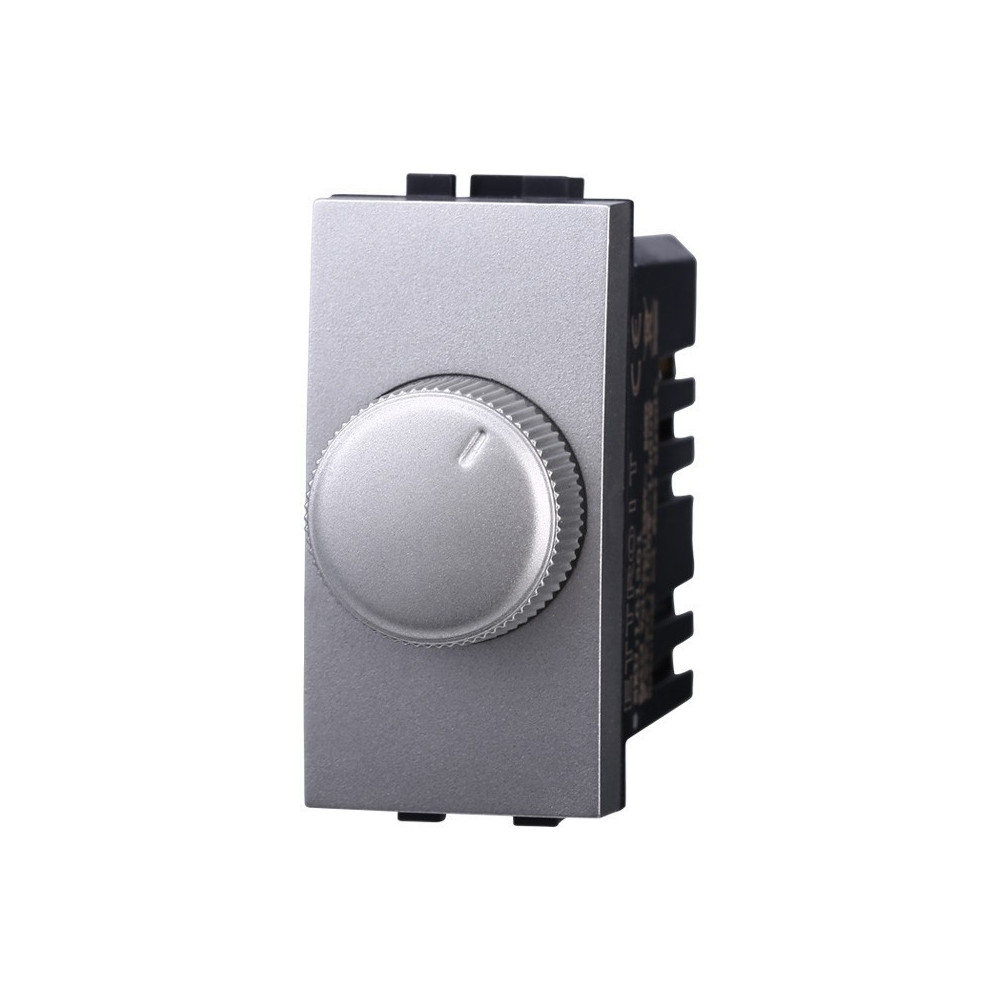 ETTROIT REGOLATORE DIMMER 100-1000W ON/OFF - SERIE SPACE - GRIGIO (LG1301) Compatibile BTicino Living