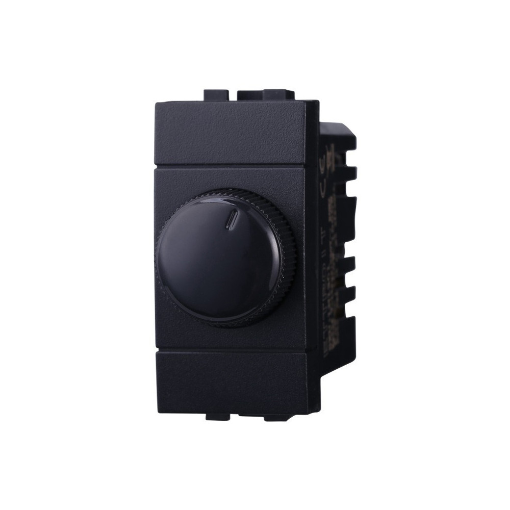 ETTROIT REGOLATORE DIMMER 100-1000W ON/OFF - SERIE SPACE - NERO (LN1301) Compatibile BTicino Living