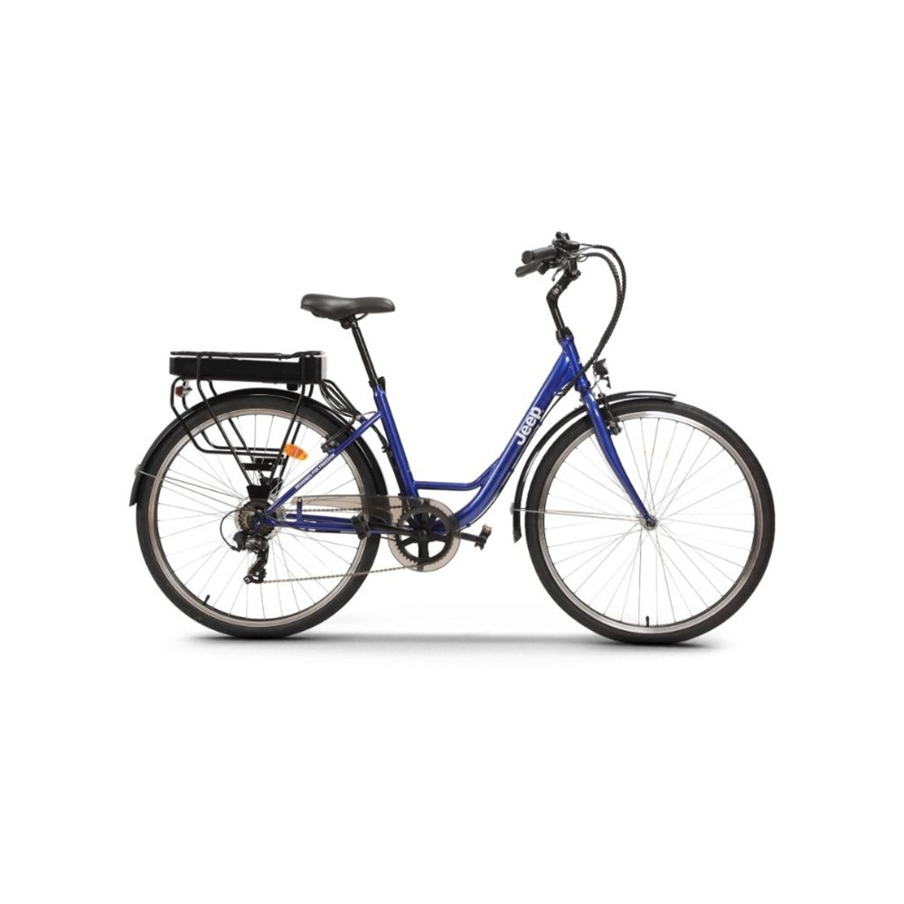 JEEP C28L-BW CITY E-BIKE (BLUE) - BICICLETTA ELETTRICA - RUOTE 28 - MOTORE 250W - BATTERIA 10AH - DISPLAY LCD