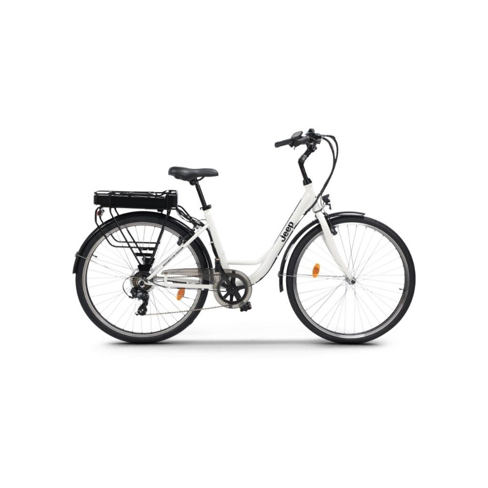 JEEP C28L-WK CITY E-BIKE (BIANCO) - BICICLETTA ELETTRICA - RUOTE 28 - MOTORE 250W - BATTERIA 10AH - DISPLAY LCD