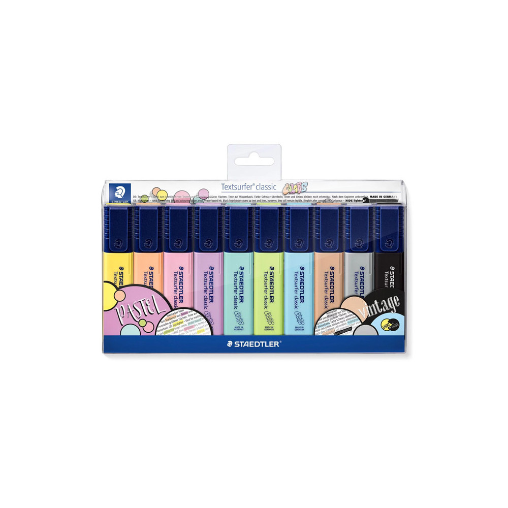 STAEDTLER 364 CWP10 - CONFEZIONE 10 EVIDENZIATORI COLORI MISTI