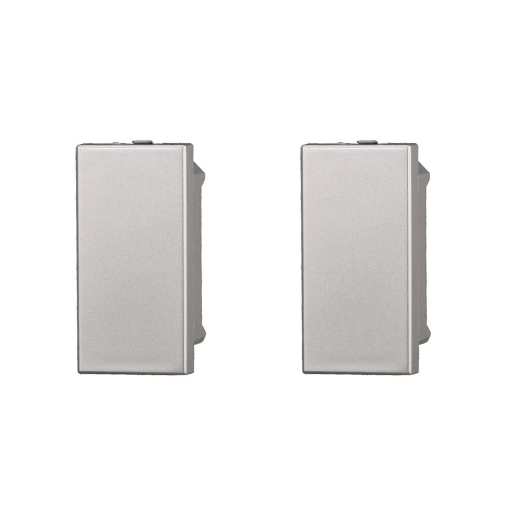 ETTROIT FALSO POLO 1 MODULO (2PZ) - SERIE MOON - GRIGIO (AG0100) Compatibile ABB Axolute