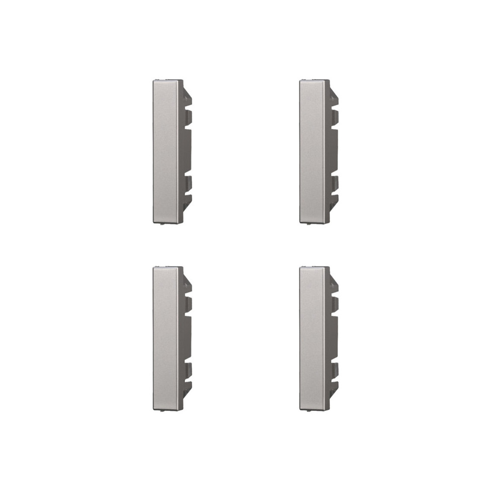 ETTROIT FALSO POLO 1/2 MODULO (4PZ) - SERIE MOON - GRIGIO (AG0102) Compatibile BTicino Axolute