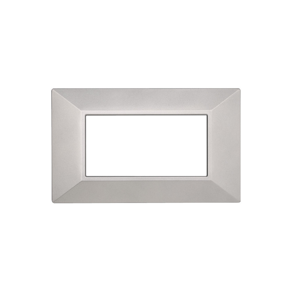 ETTROIT PLACCA PIRAMIDE 4 MODULI - SERIE MOON - SILVER (AN90406) Compatibile ABB Axolute