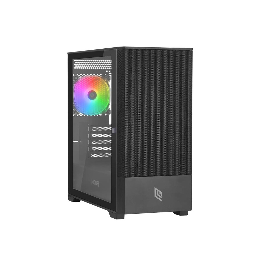 NOUA FOBIA L101 - CASE MICRO ATX - NERO - PANNELLO LATERALE IN VETRO - VENTOLA ARGB PREINSTALLATA