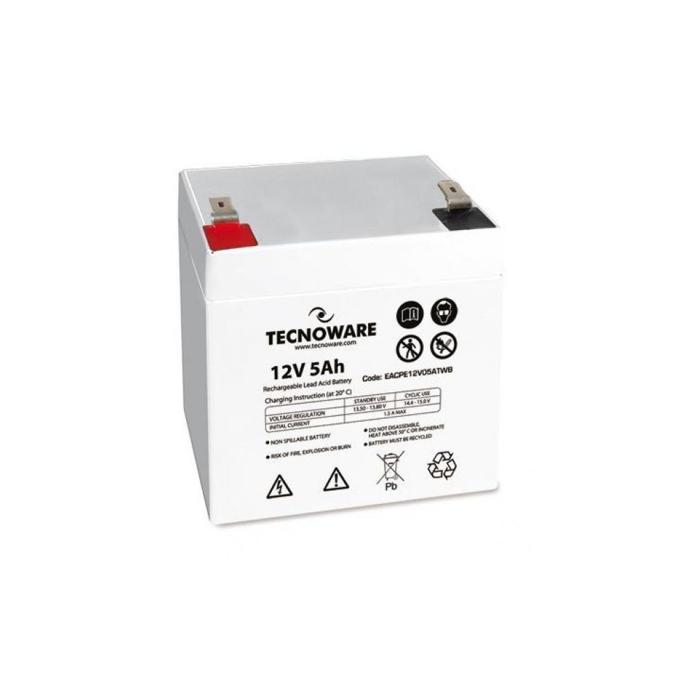 TECNOWARE POWER BATTERY 12V 5AH (EACPE12V05ATWB) - BATTERIA ERMETICA AL PIOMBO - FASTON 6.3 MM