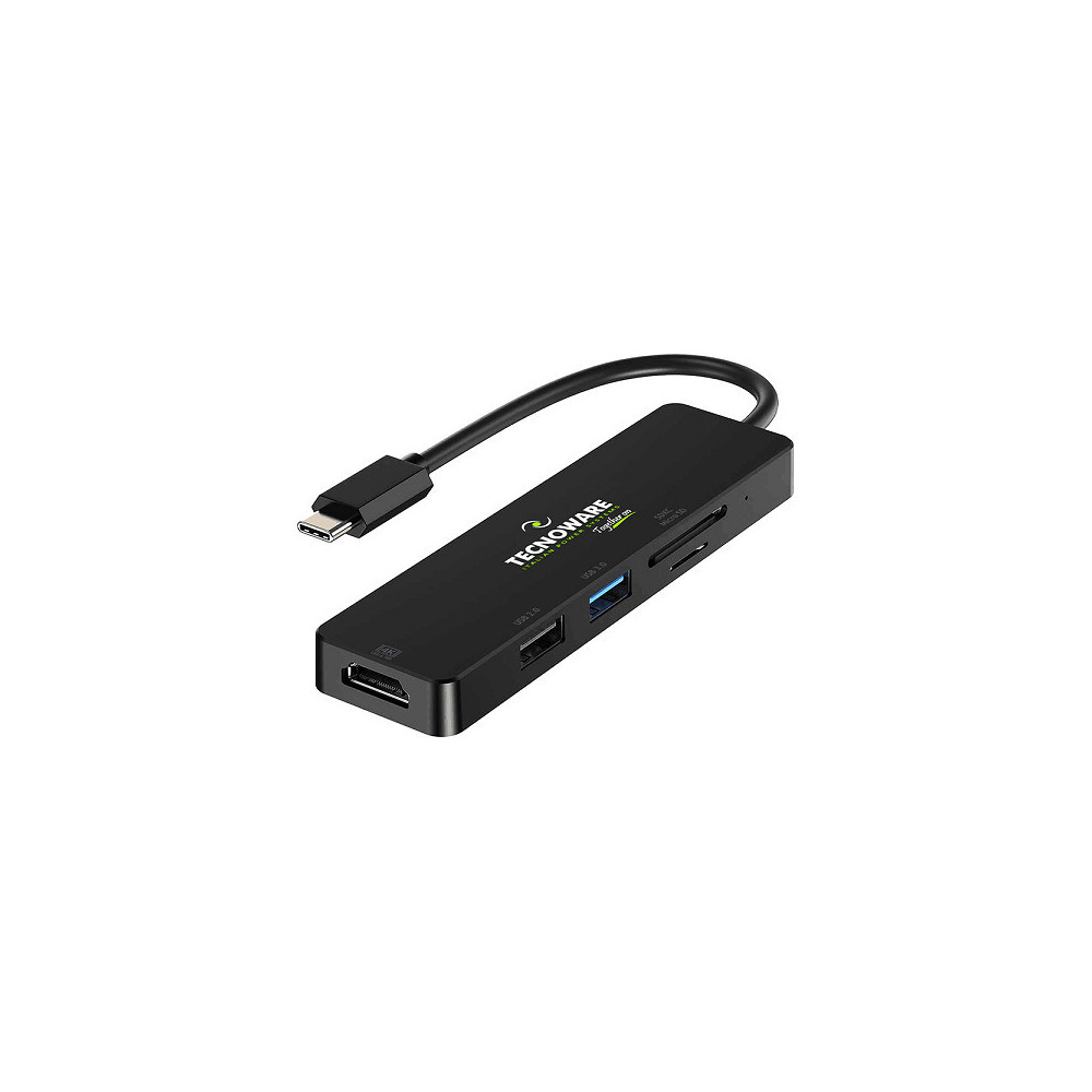 TECNOWARE FHUB17693 - HUB USB TYPE-C 5 IN 1