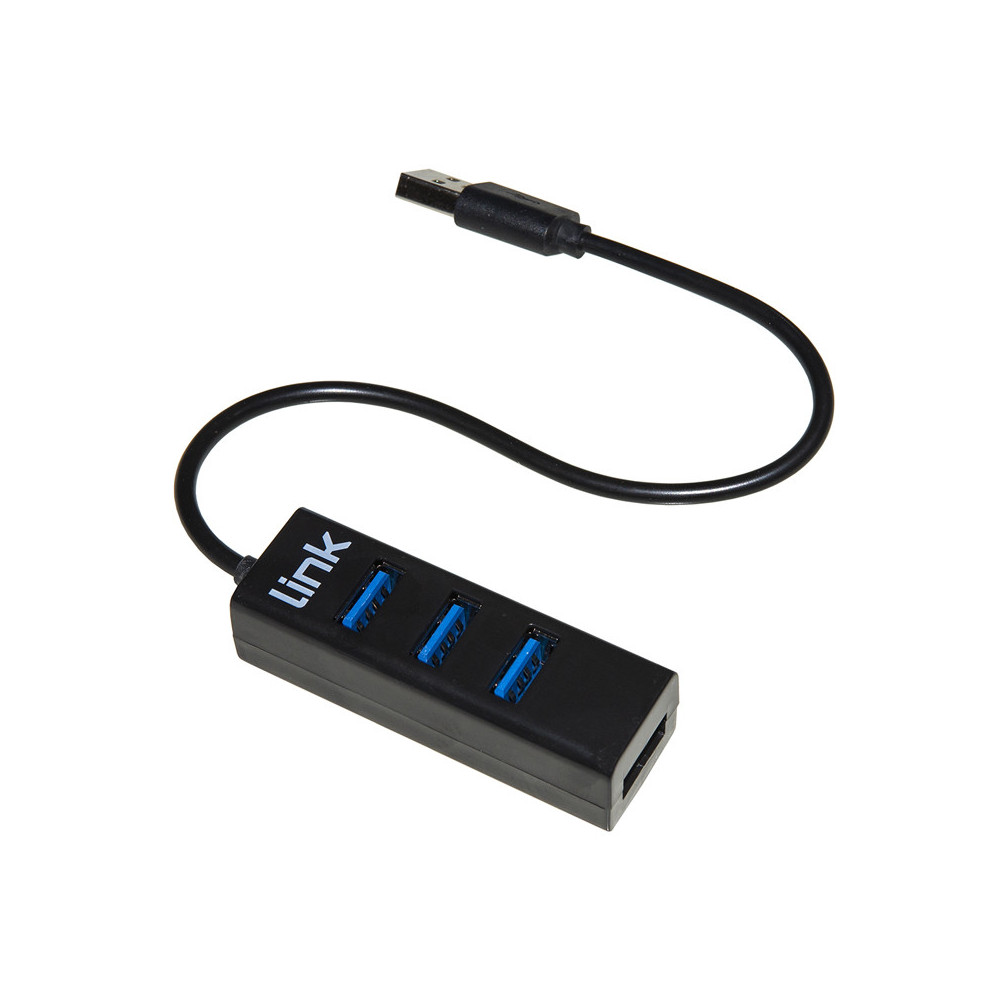 LINK LKHUB024 - HUB 4 PORTE USB 2.0 CON CAVO DA 15CM