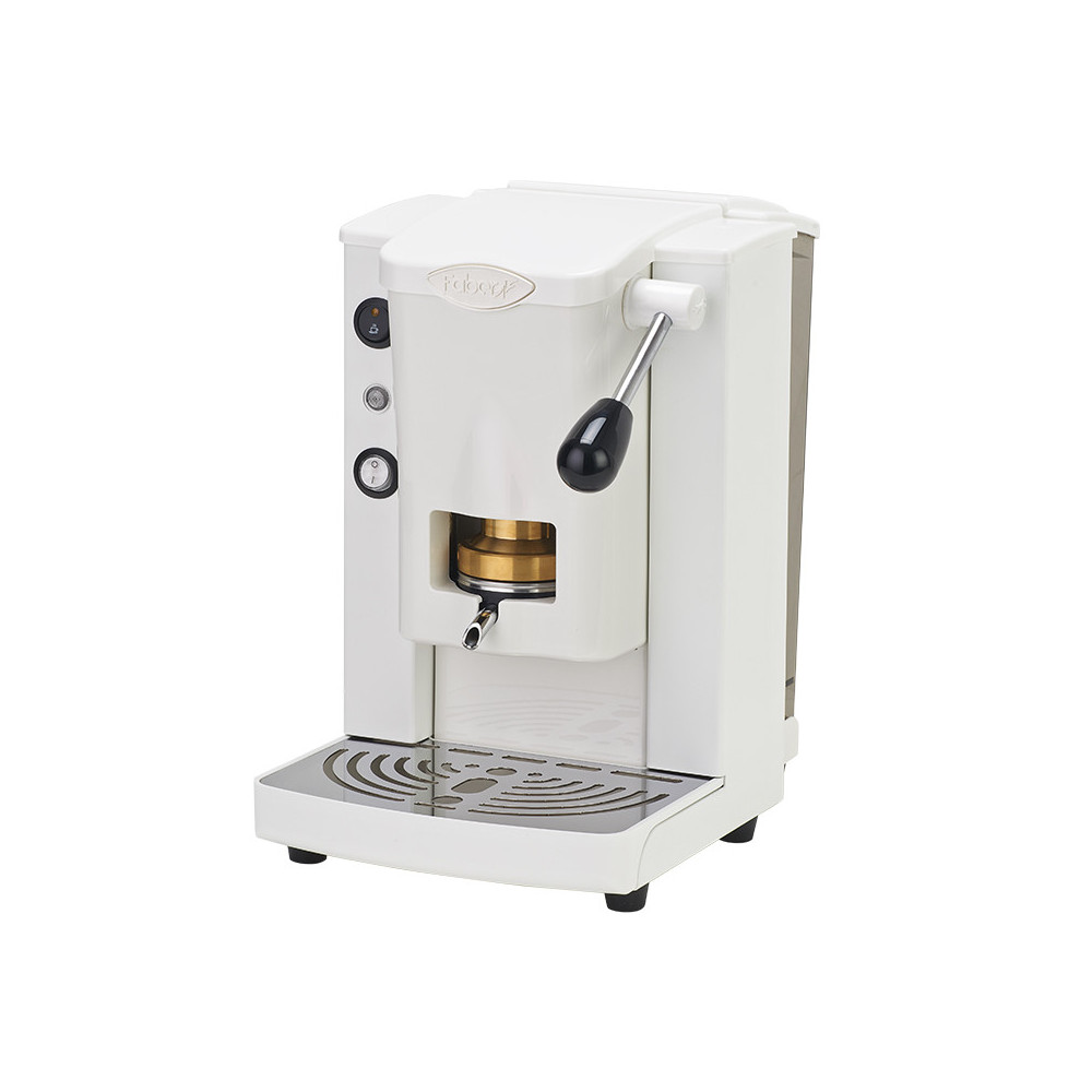 FABER PICCOLA SLOT BASIC - MACCHINA PER CAFFE'' CON PRESSACIALDA IN OTTONE - TELAIO IN METALLO BIANCO E FRONTALE IN POLICARBONAT