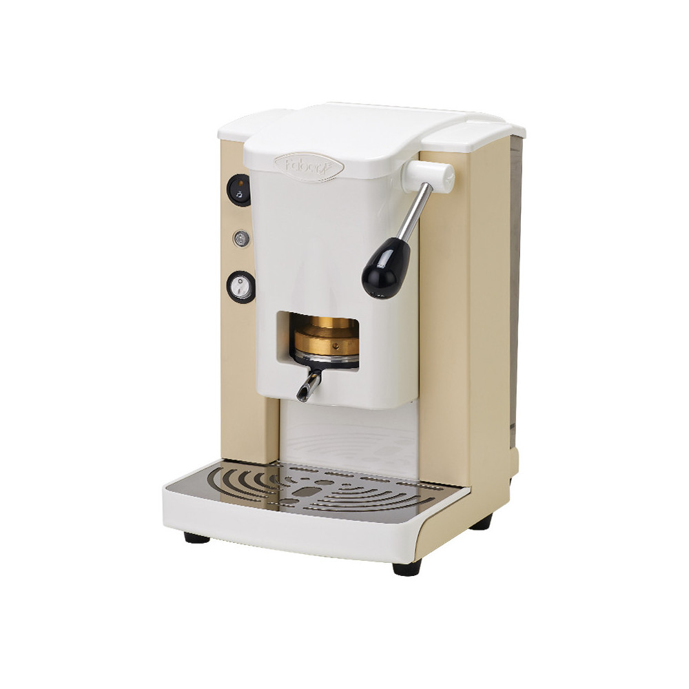 FABER SLOT PLAST BASIC  - MACCHINA PER CAFFE'' CON PRESSACIALDA IN OTTONE - TELAIO IN METALLO SABBIA E FRONTALE IN POLICARBONATO