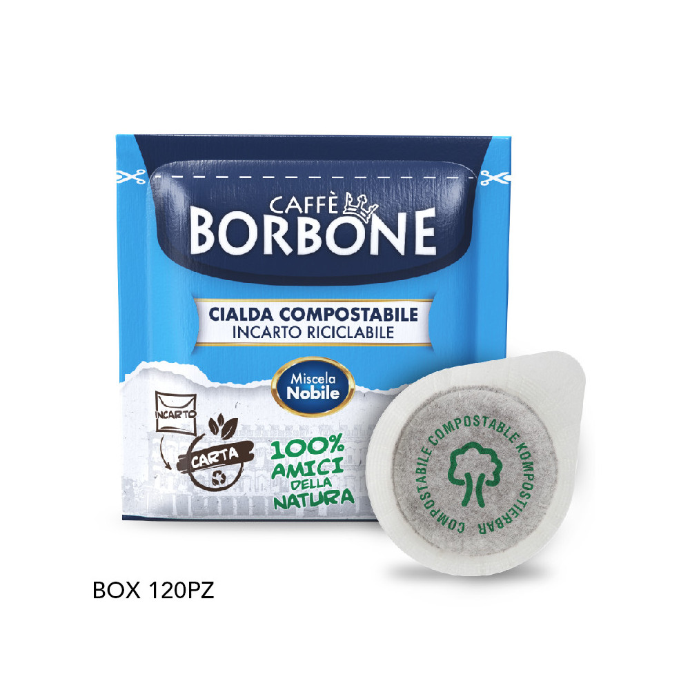 CIALDE ESE 44MM CAFFE'' BORBONE MISCELA NOBILE (BLU) - BOX 120PZ