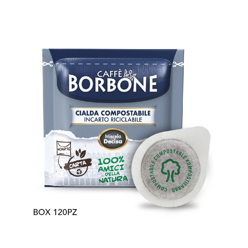 CIALDE ESE 44MM CAFFE'' BORBONE MISCELA DECISA (NERA) - BOX 120PZ