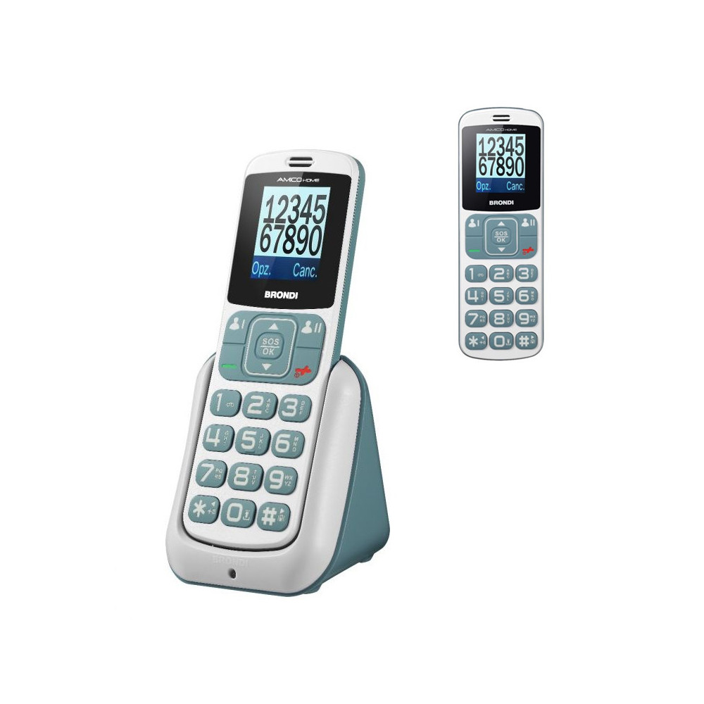 BRONDI AMICO HOME (BIANCO/GRIGIO) - TELEFONO CELLULARE SENIOR