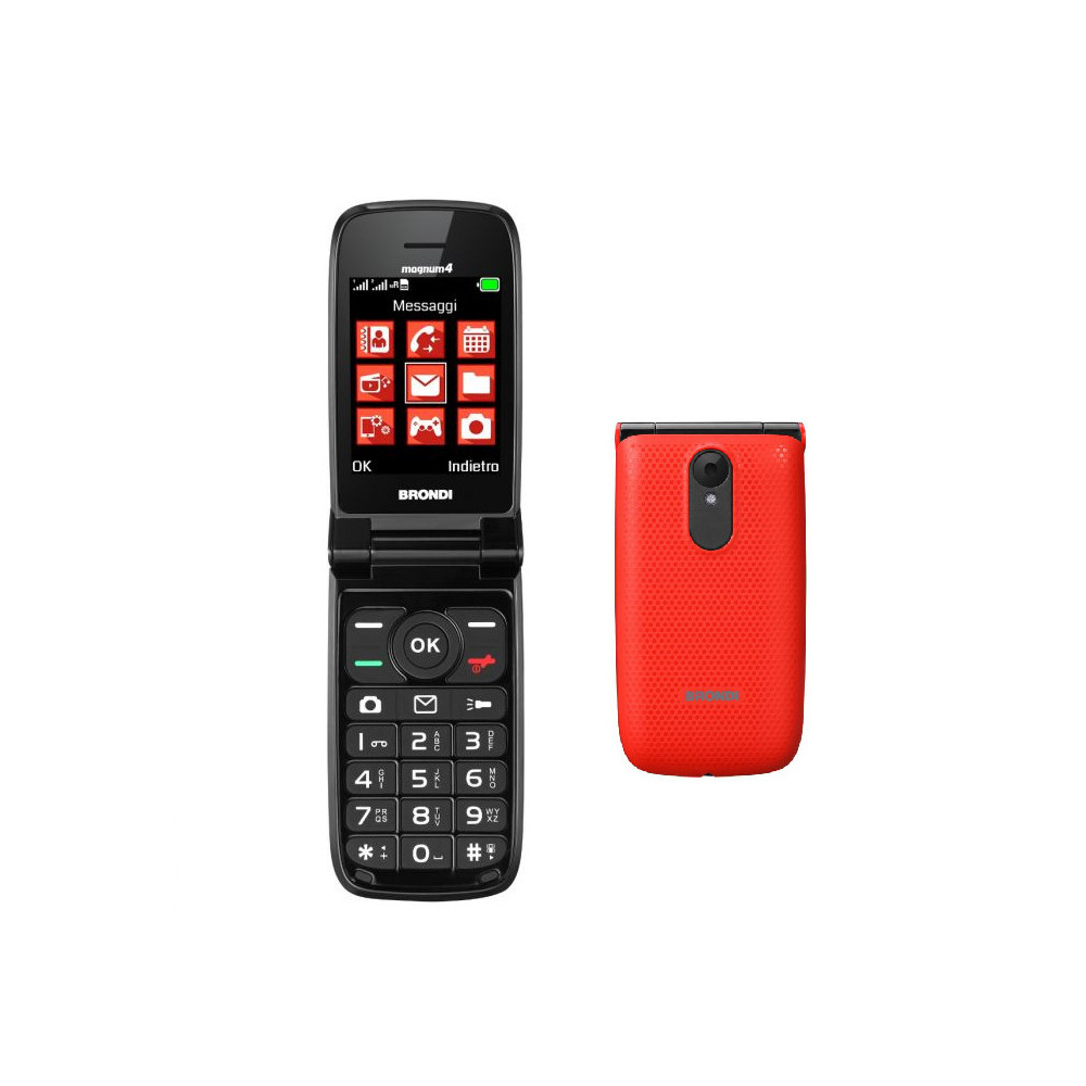 BRONDI MAGNUM 4 (ROSSO) - TELEFONO CELLULARE SENIOR