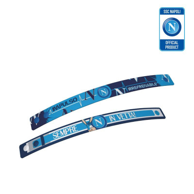 NAPOLI BRP-01-NP - BRACCIALE IN PVC CON DOPPIA CHIUSURA (FANTASIE ASSORTITE)