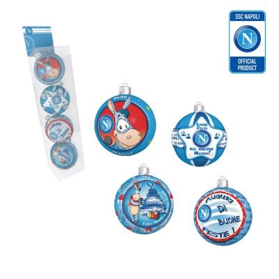 NAPOLI NAT-01-NP - SET 4 PALLINE DI NATALE