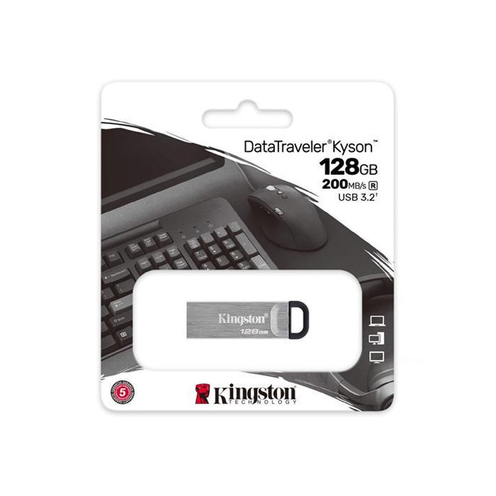 KINGSTON DATATRAVELER KYSON 128GB (DTKN/128GB) - PEN DRIVE 128GB USB-A 3.2