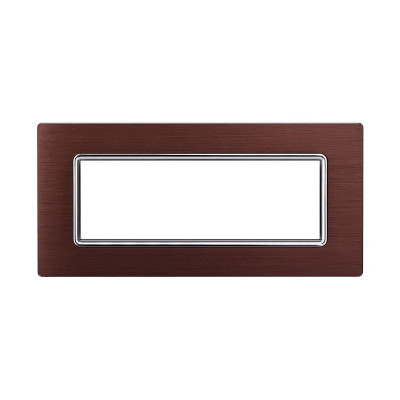 ETTROIT PLACCA IN ALLUMINIO 7 MODULI - SERIE SPACE - BRONZO (LN86710) Compatibile BTicino Living