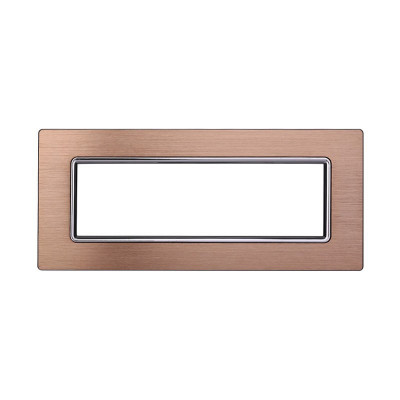 ETTROIT PLACCA IN ALLUMINIO 7 MODULI - SERIE SPACE - ORO (LN86711) Compatibile BTicino Living