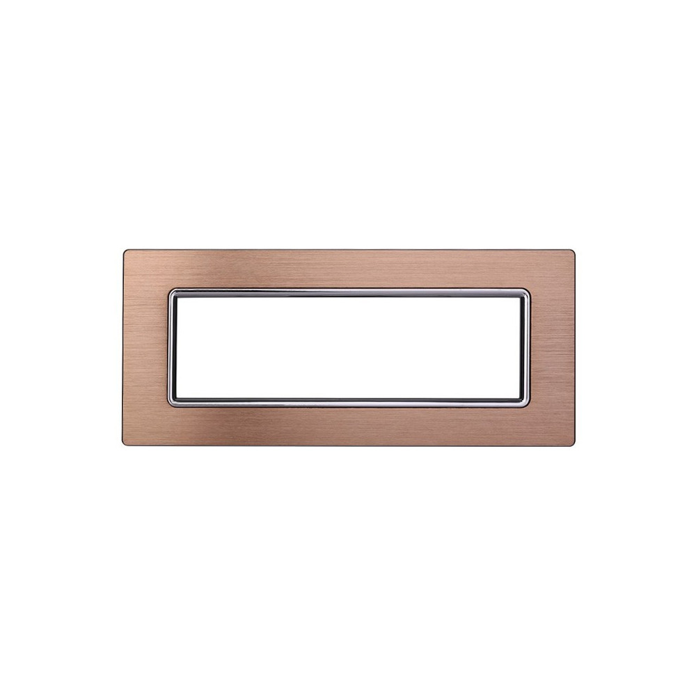 ETTROIT PLACCA IN ALLUMINIO 7 MODULI - SERIE SPACE - ORO (LN86711) Compatibile BTicino Living