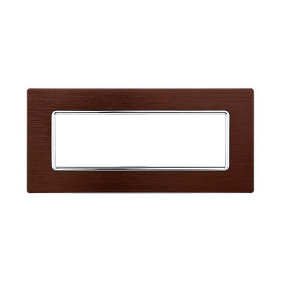 ETTROIT PLACCA IN ALLUMINIO 6 MODULI - SERIE SOLAR - BRONZE (MT86610) Compatibile BTicino Matix