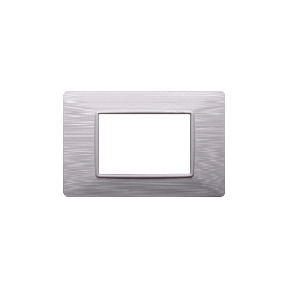 ETTROIT PLACCA IN PLASTICA 3 MODULI - SERIE STARLIGHT - BIANCO SATINATO (EV85301) Compatibile Vimar Plana