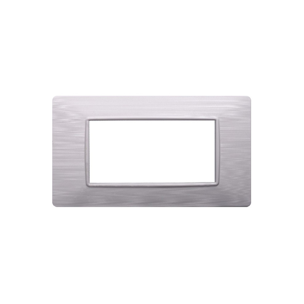 ETTROIT PLACCA IN PLASTICA 4 MODULI - SERIE STARLIGHT - BIANCO SATINATO (EV85401) Compatibile Vimar Plana