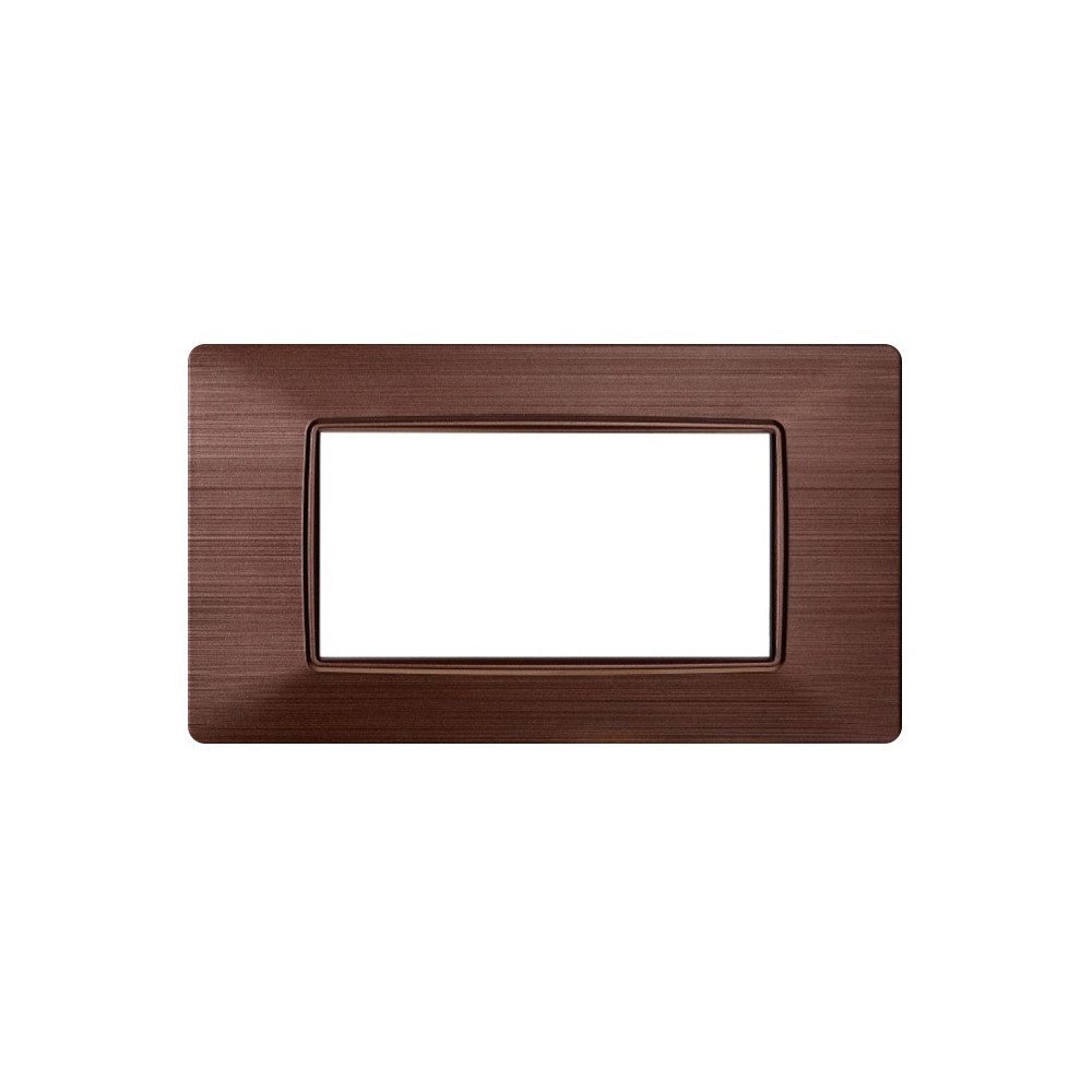 ETTROIT PLACCA IN PLASTICA 4 MODULI - SERIE STARLIGHT - BRONZO SATINATO (EV85410) Compatibile Vimar Plana