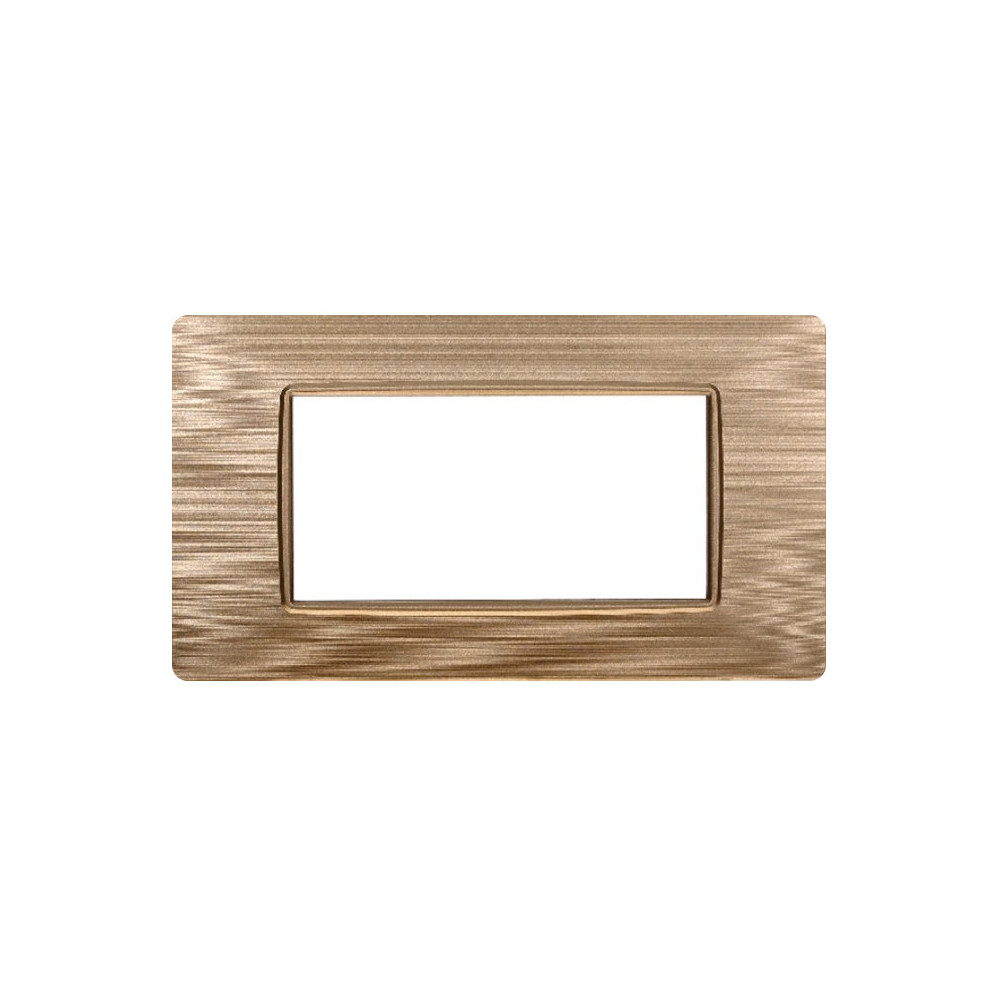 ETTROIT PLACCA IN PLASTICA 4 MODULI - SERIE STARLIGHT - ORO SATINATO (EV85411) Compatibile Vimar Plana