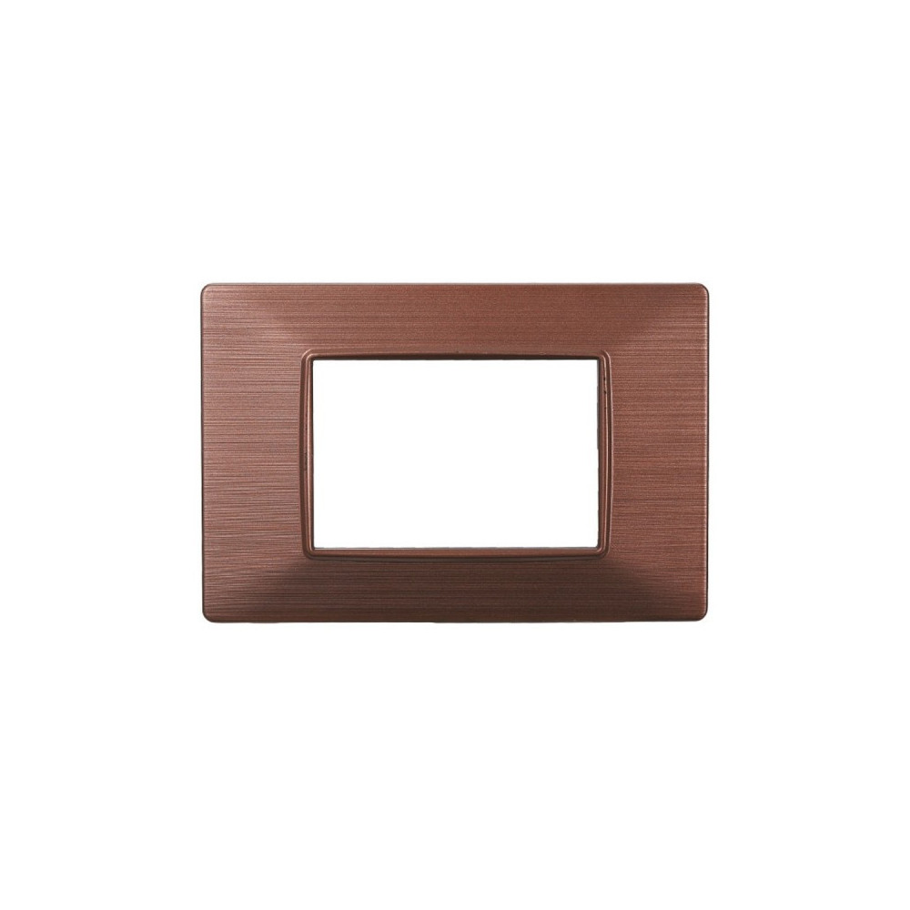 ETTROIT PLACCA IN PLASTICA 3 MODULI - SERIE STARLIGHT - BRONZO SATINATO (EV85310) Compatibile Vimar Plana