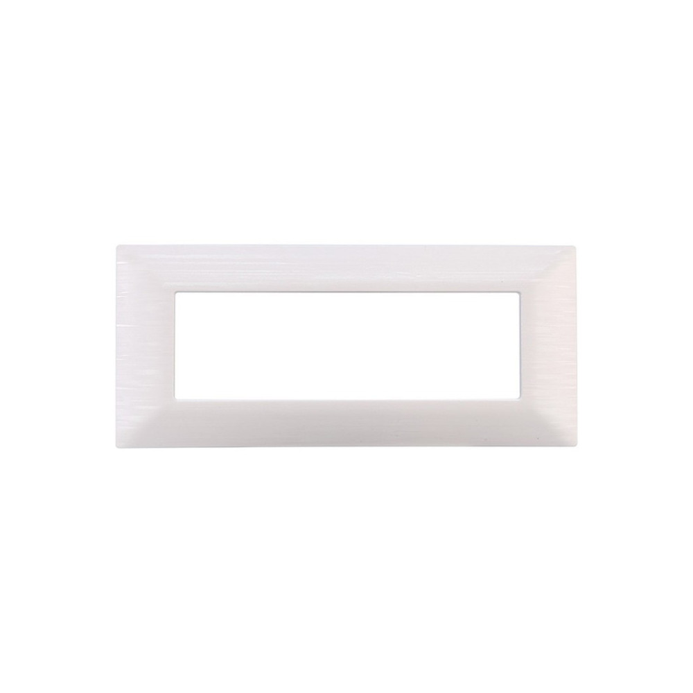 ETTROIT PLACCA IN PLASTICA 7 MODULI - SERIE STARLIGHT - BIANCO SATINATO (EV85601) Compatibile Vimar Plana