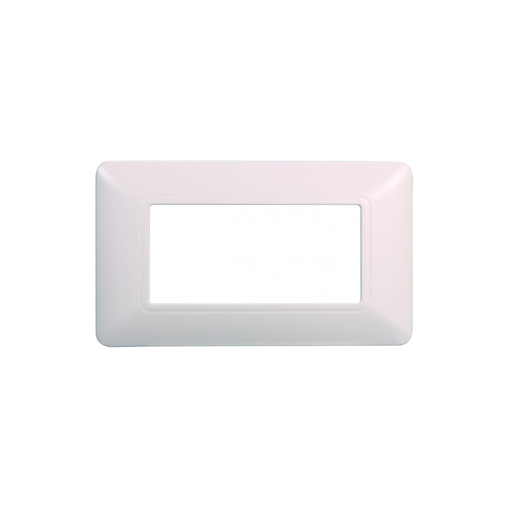 ETTROIT PLACCA IN PLASTICA 4 MODULI - SERIE SOLAR - BIANCO (MT83401) Compatibile BTicino Matix