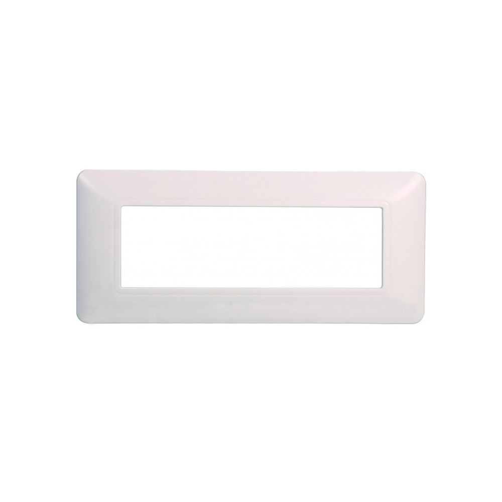 ETTROIT PLACCA IN PLASTICA 6 MODULI - SERIE SOLAR - BIANCO (MT83601) Compatibile BTicino Matix