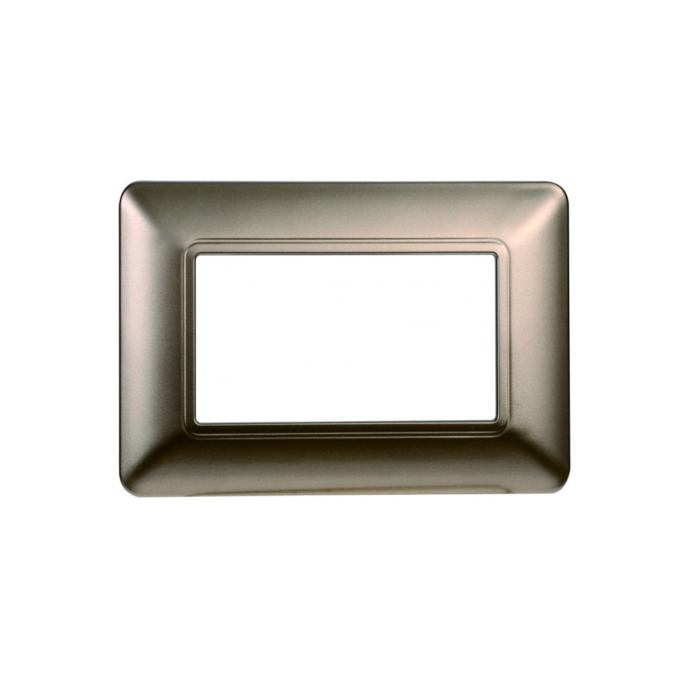 ETTROIT PLACCA IN PLASTICA 3 MODULI - SERIE SOLAR - BRONZO (MT83310) Compatibile BTicino Matix