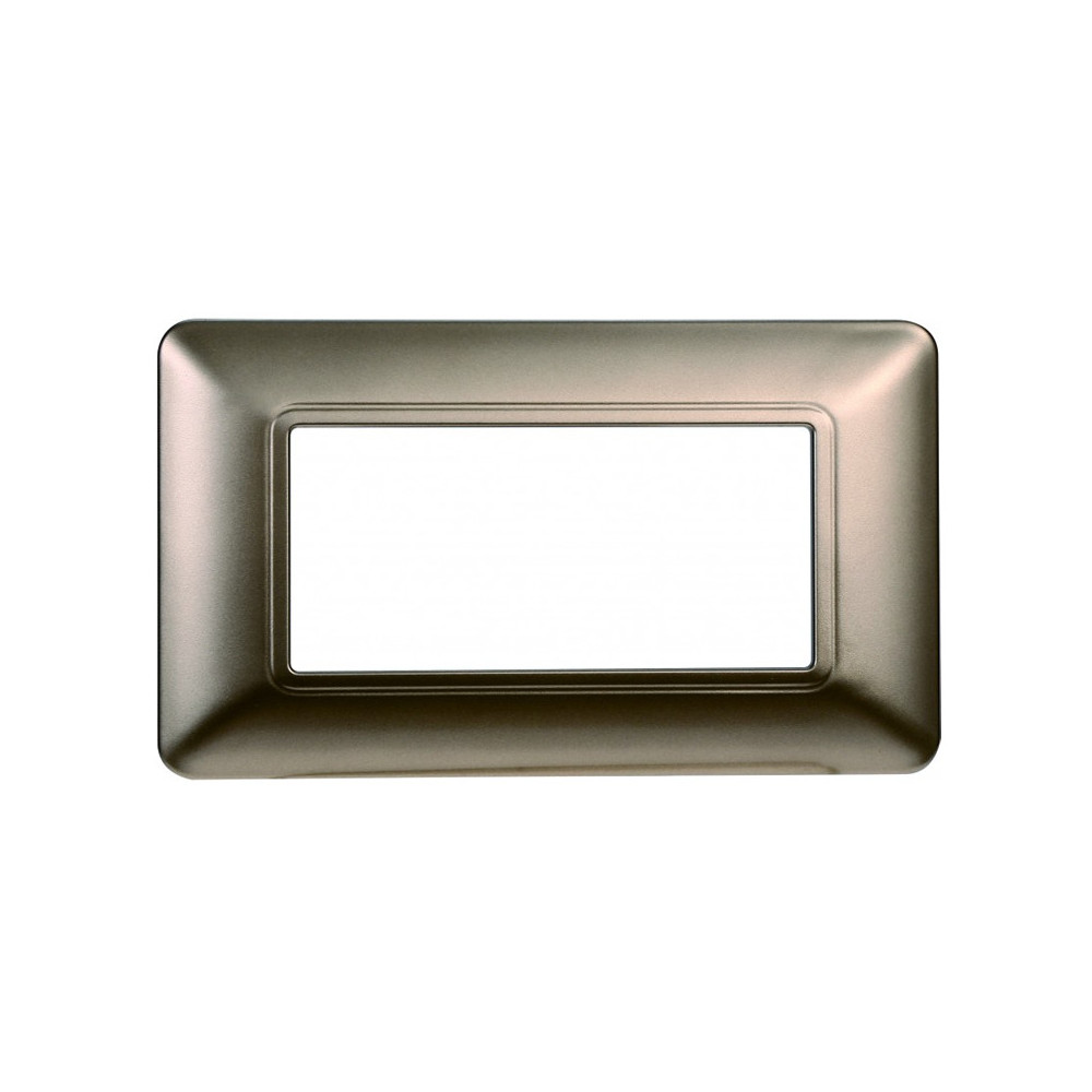 ETTROIT PLACCA IN PLASTICA 4 MODULI - SERIE SOLAR - BRONZO (MT83410) Compatibile BTicino Matix