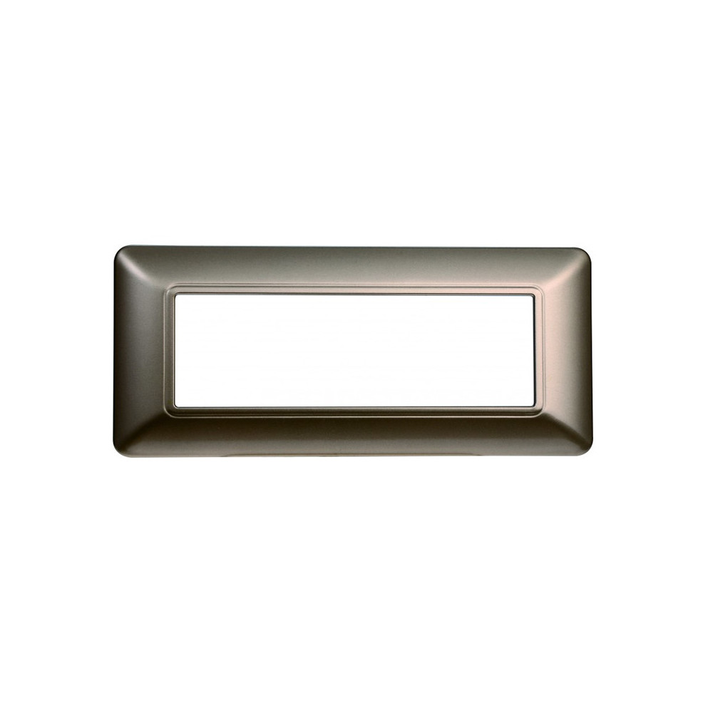 ETTROIT PLACCA IN PLASTICA 6 MODULI - SERIE SOLAR - BRONZO (MT83610) Compatibile BTicino Matix