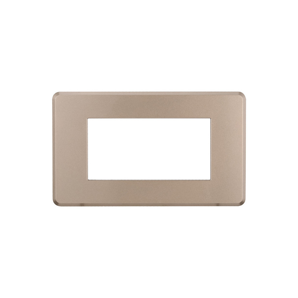 ETTROIT PLACCA SLIM 4 MODULI - SERIE MOON - ACCIAIO BRONZO (AN87410) Compatibile ABB Axolute