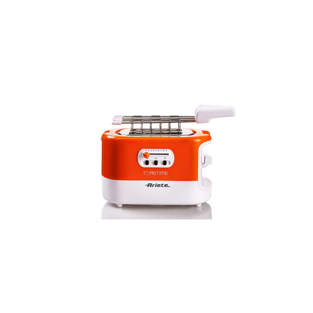 ARIETE TOASTIME ARANCIONE (0159) - TOSTAPANE ELETTRICO - 9 LIVELLI DORATURA - 700W