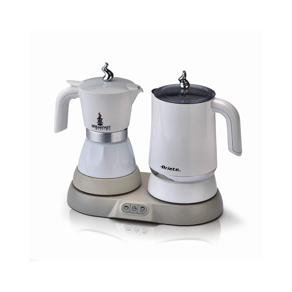 ARIETE BREAKFAST STATION (1344) - SISTEMA ELETTRICO 3 IN 1 MOKA + CAPPUCCINATORE + BOLLITORE - 500W