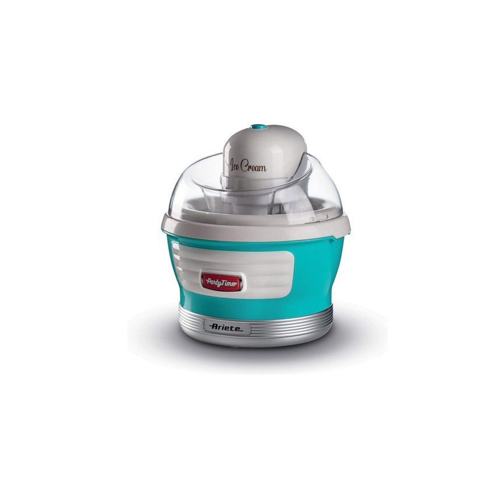 ARIETE ICE CREAM MAKER PARTY TIME (0643/01) - GELATIERA - CESTELLO REFRIGERANTE DOPPIO ISOLAMENTO - 12W - CELESTE