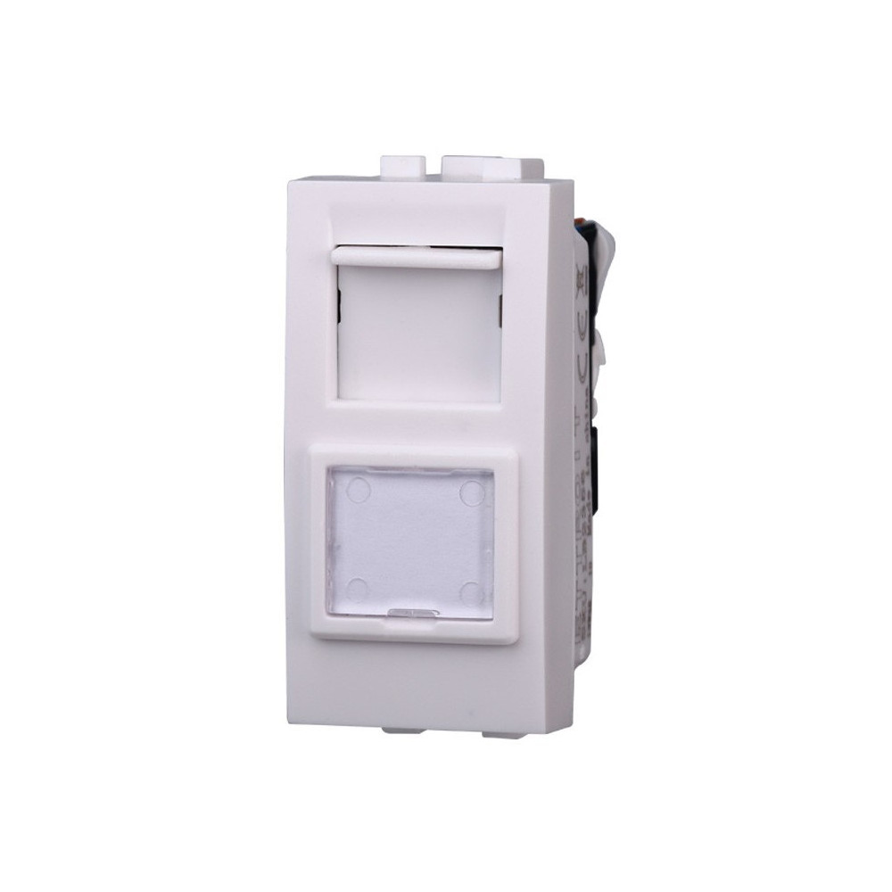 ETTROIT PRESA RETE RJ45 CAT.6 - SERIE SPACE - BIANCO (LB2356) Compatibile BTicino Living