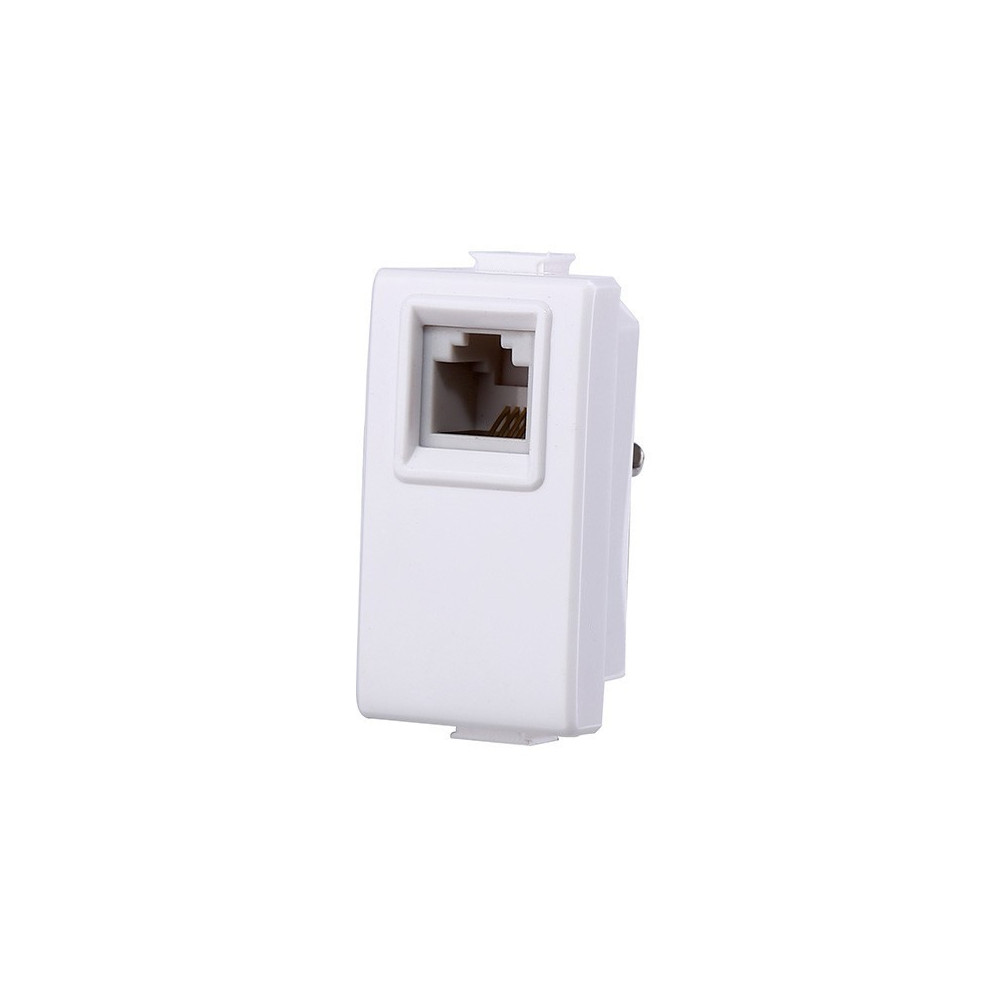 ETTROIT PRESA TELEFONICA RJ11 - SERIE SOLAR - BIANCO (MT2354) Compatibile BTicino Matix