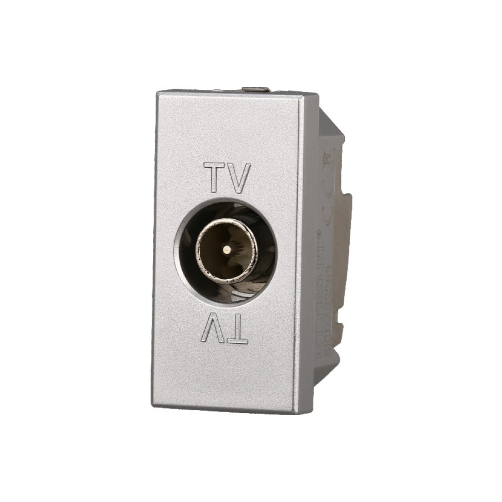 ETTROIT CONNETTORE TV MASCHIO PASSANTE - SERIE MOON - GRIGIO (AG2253) Compatibile BTicino Axolute