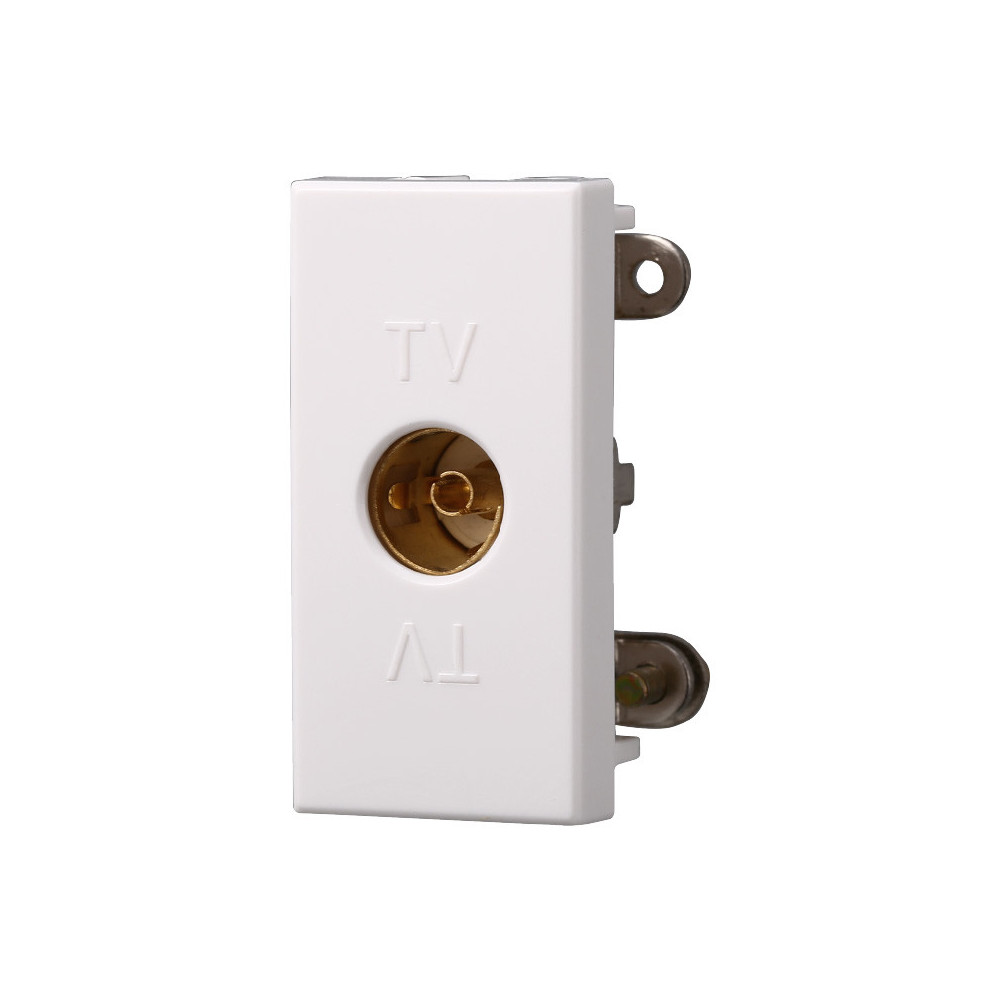 ETTROIT CONNETTORE TV FEMMINA - SERIE MOON - BIANCO (AB2251) Compatibile ABB Axolute