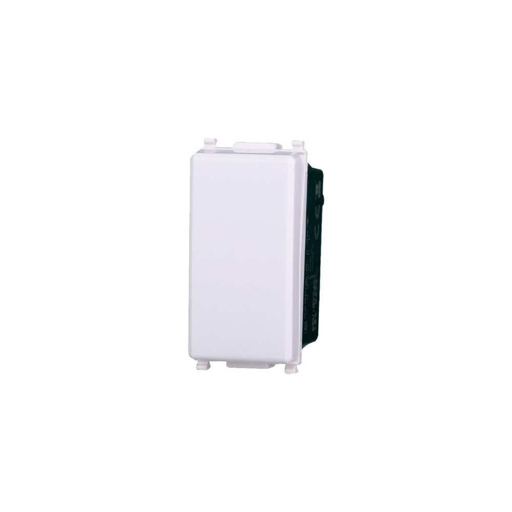 ETTROIT PULSANTE BASCULANTE UNIPOLARE 16A - SERIE STARLIGHT - BIANCO (EV1001) Compatibile Vimar Plana