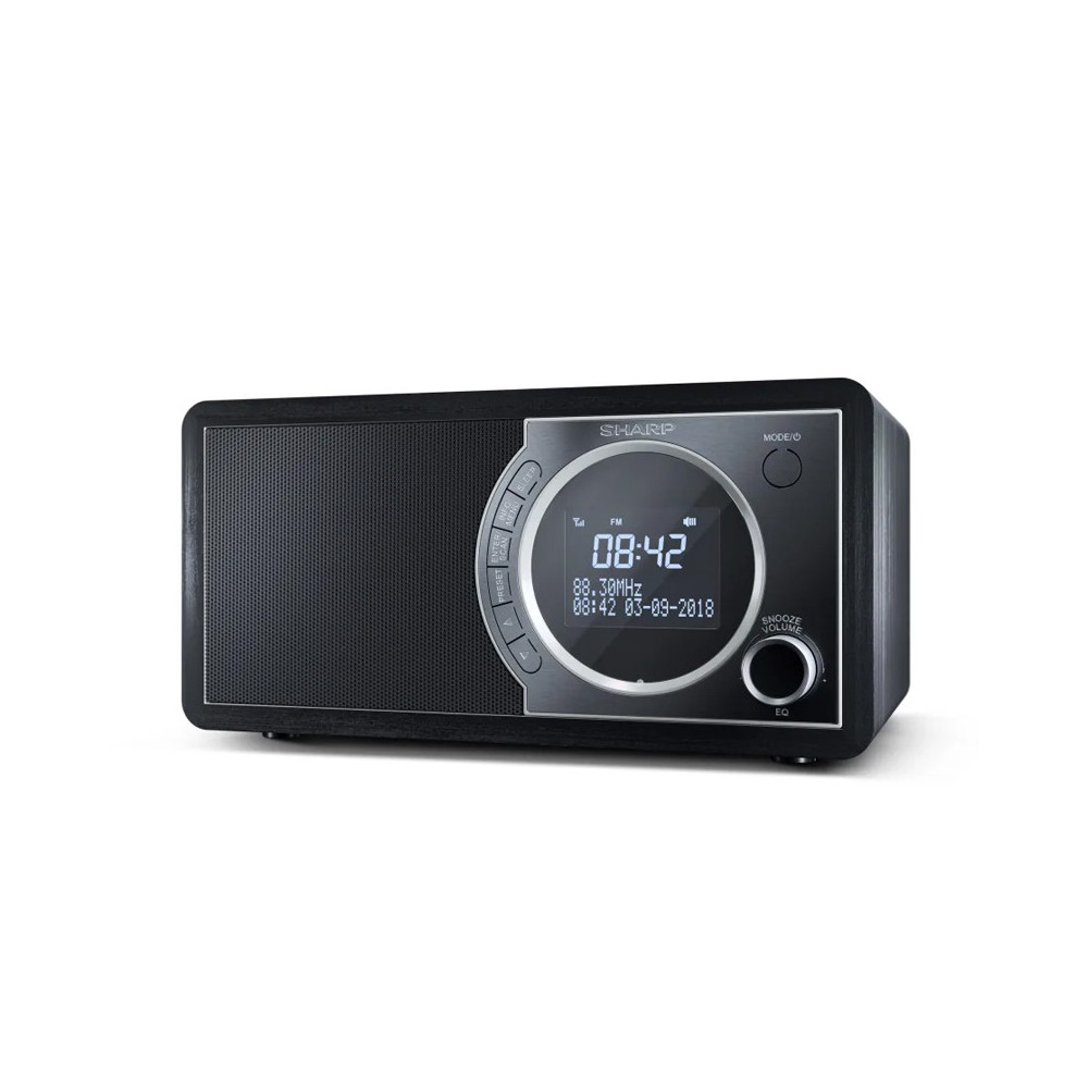 SHARP DR-450(BK) - RADIO DIGITALE - DAB/DAB+ - LCD MONOCROMATICO - 6W - BLUETOOTH - CHASSIS IN LEGNO - NERO