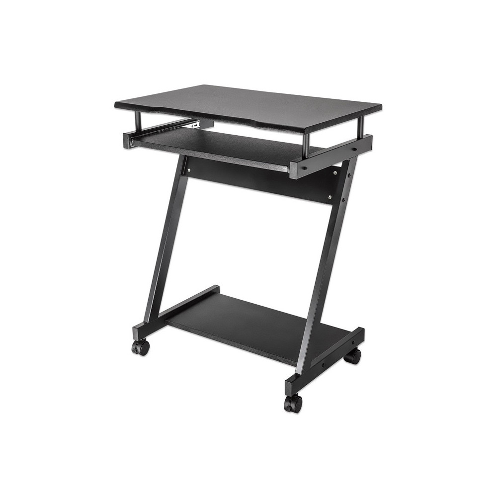 TECHLY ICA-TB 935B - SCRIVANIA COMPATTA CON RIPIANO TASTIERA ESTRAIBILE - COLORE NERO