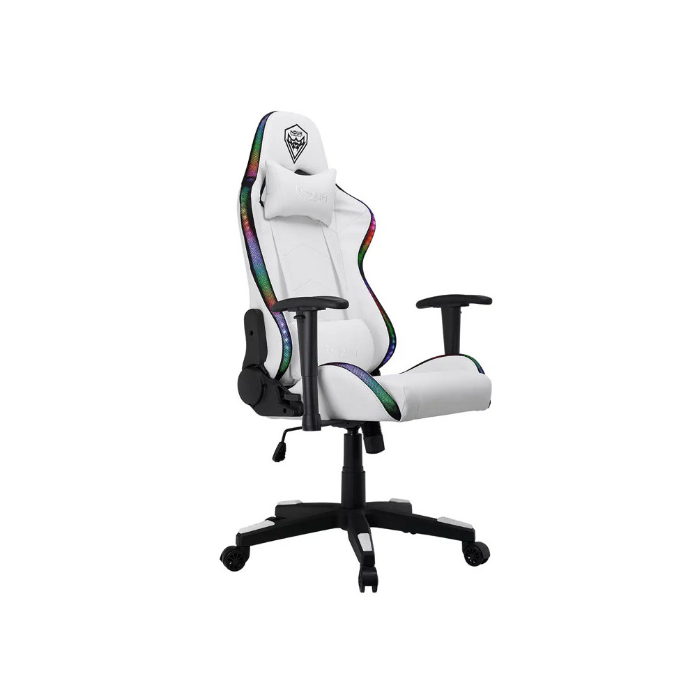 NOUA MAO M7 WHITE RGB - SEDIA GAMING - BRACCIOLI 3D -SCHIENALE RECLINABILE - LED RGB