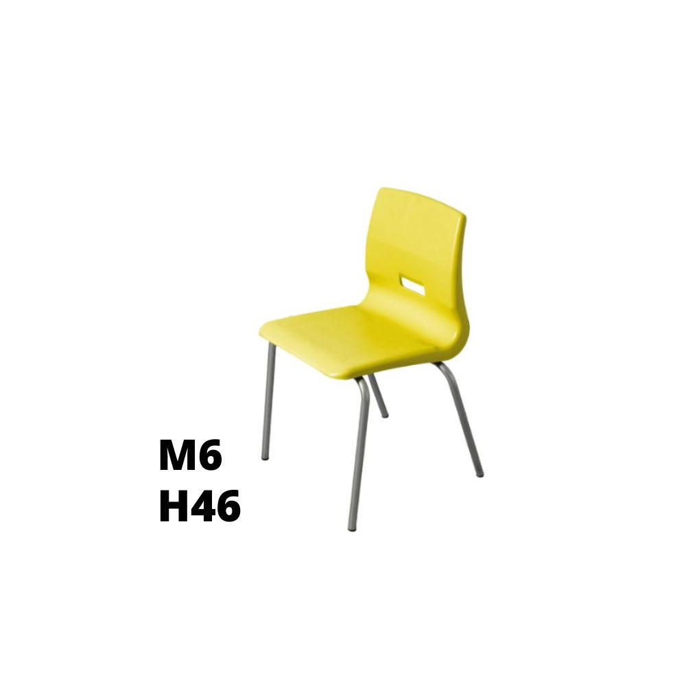 SEDUTA SALICE h46cm struttura grigia seduta giallo SD.ST.4GF.M6.GL