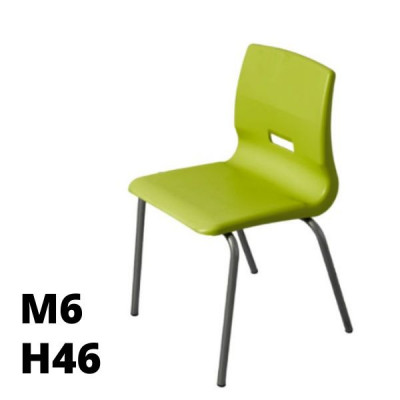 SEDUTA SALICE h46cm struttura grigia seduta verde lime SD.ST.4GF.M6.VL